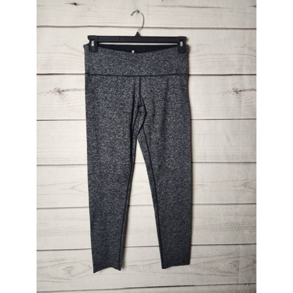 Tuff Athletics Womens Leggings Pants Gray Low Rise Stretch Space‎ Dye S